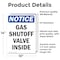 Signmission Gas Shutoff Valve Inside OSHA Notice Sign, Vinyl Decal, 10in W x 14in L, 2PK OS-2PACK-NS-D-1014-V-13035 - alternate 2